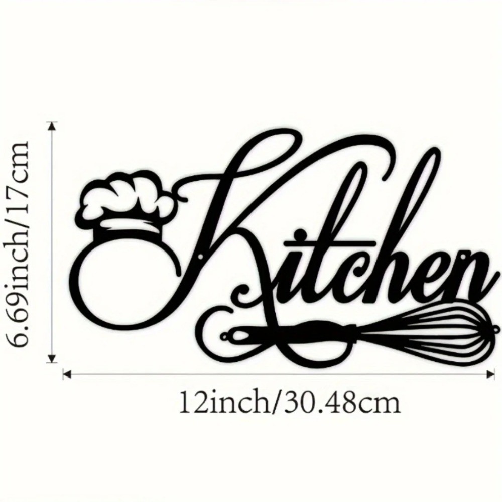 Rustic Farmhouse Metal Kitchen Sign Decorative Pediment Wall Art for Room Decor