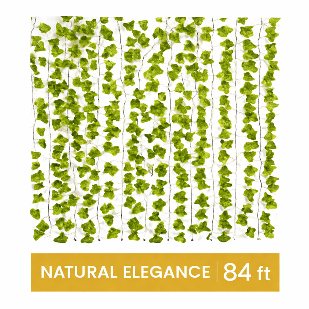 Faux Ivy Garland 12PCS 84FT Artificial Hanging Vine Wall Decor for Home Garden