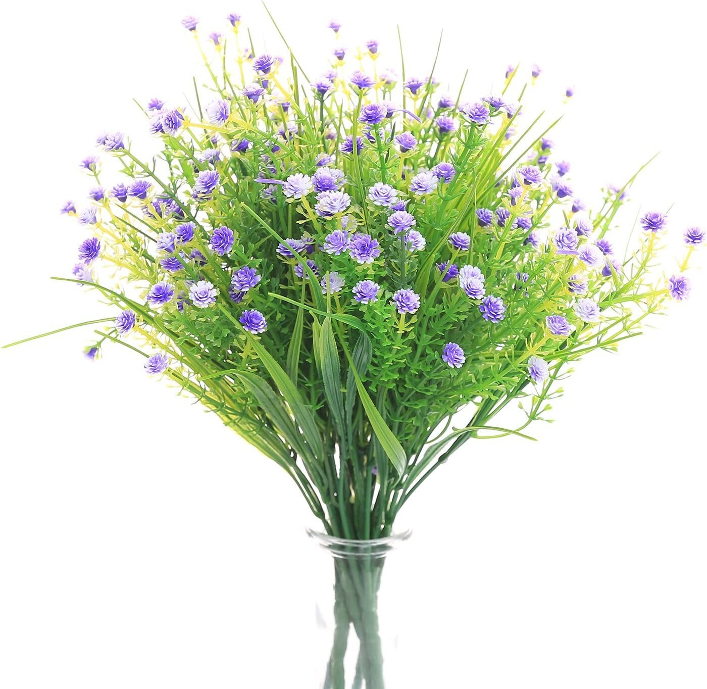 Outdoor Indoor Artificial Flowers Baby Breath Fake Flowers UV Resistant Purple