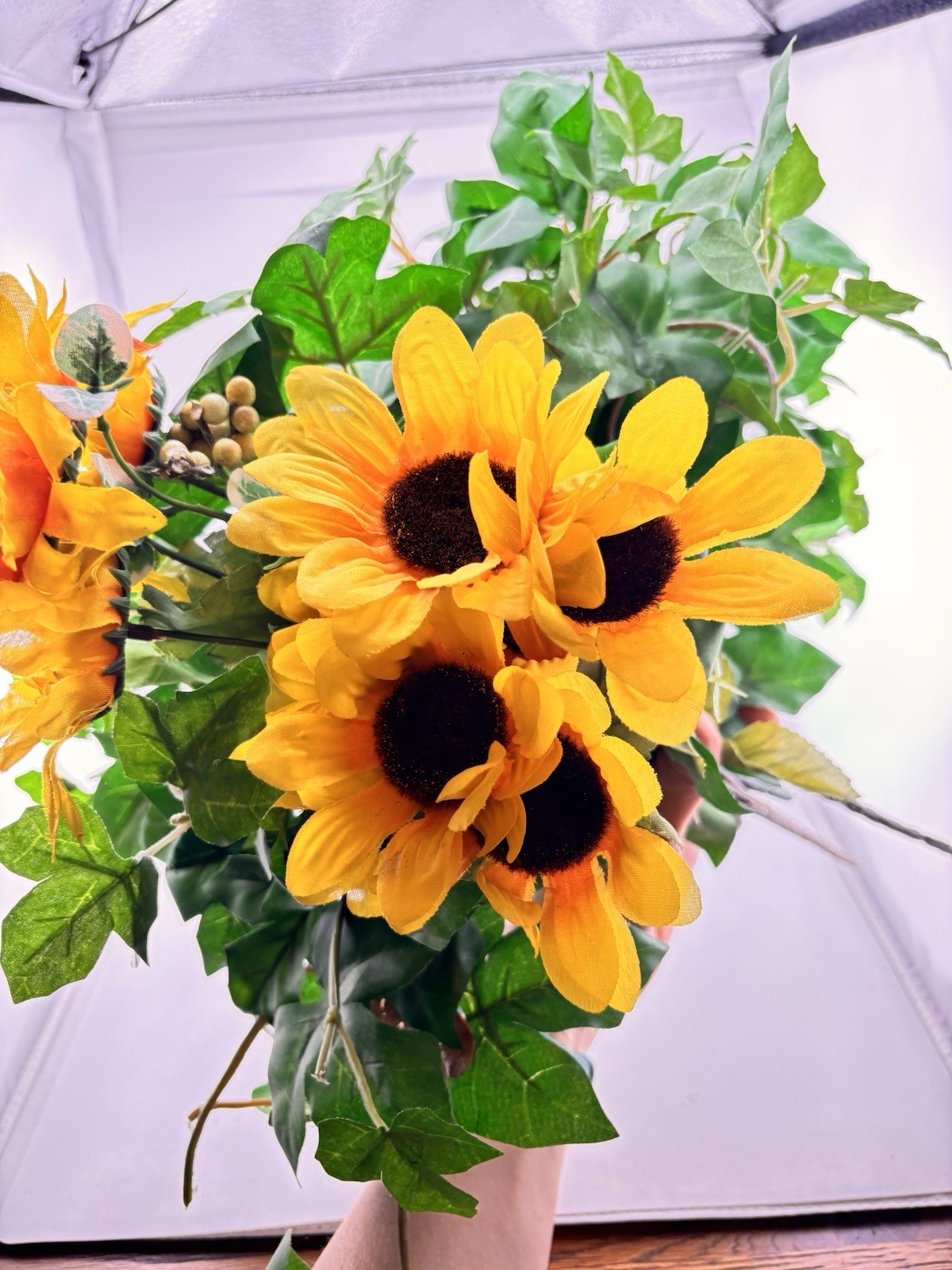 Faux Sunflower Bouquet Silk Flowers