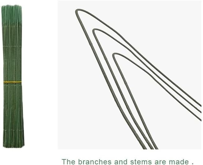 100 pcs Floral Stem Wire – Plastic Artificial Flower Green Stem Rod – Plant