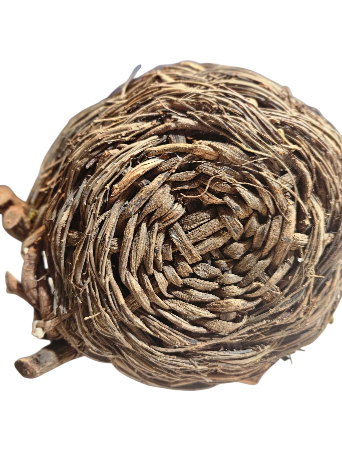 Natural Hand Woven Vine Branch And Moss Hanging Bird House Nest 11″