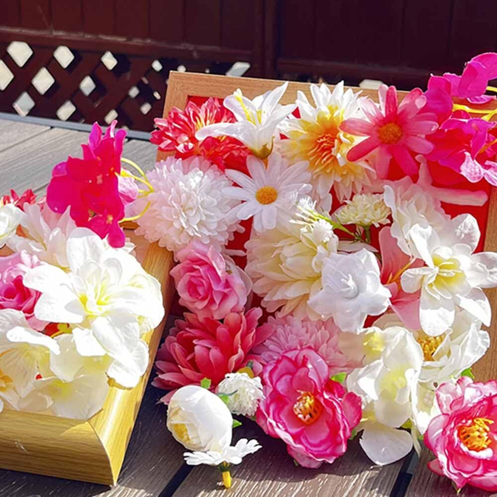 54pcs Artificial Flower Silk Mix Rose Fake Flowers Heads Bulk for DIY Wedding…