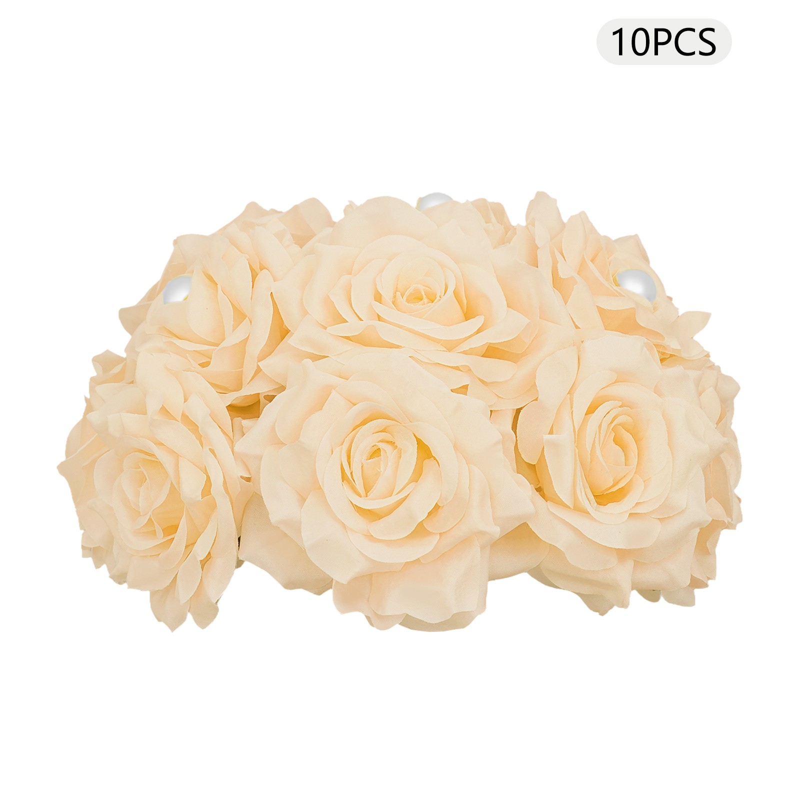10*Bouquet Wedding Artificial Flower Balls for Table Deco, Deep Champagne Color