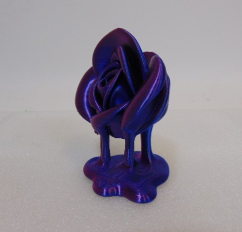 3D Printed Rose Drip Flower Purple 3.5″ Desk Decor Office Rare Find Collectible
