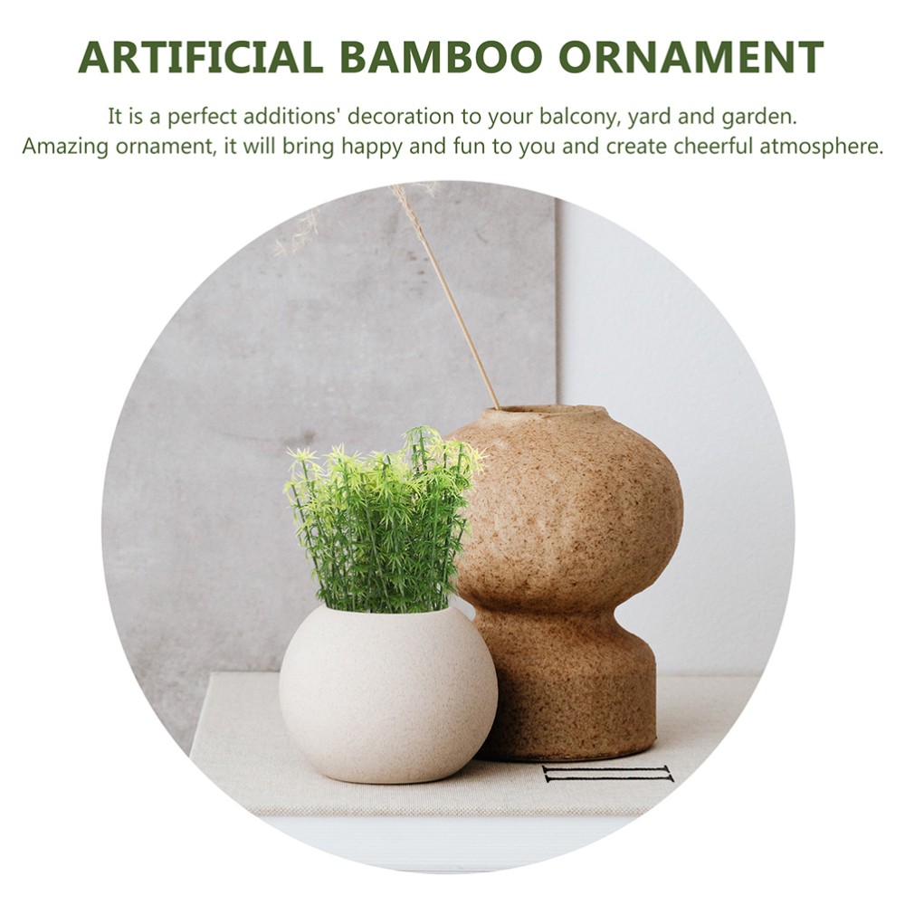 40Pcs Miniature Bamboo Trees Artificial Bamboo Plant Landscape Model