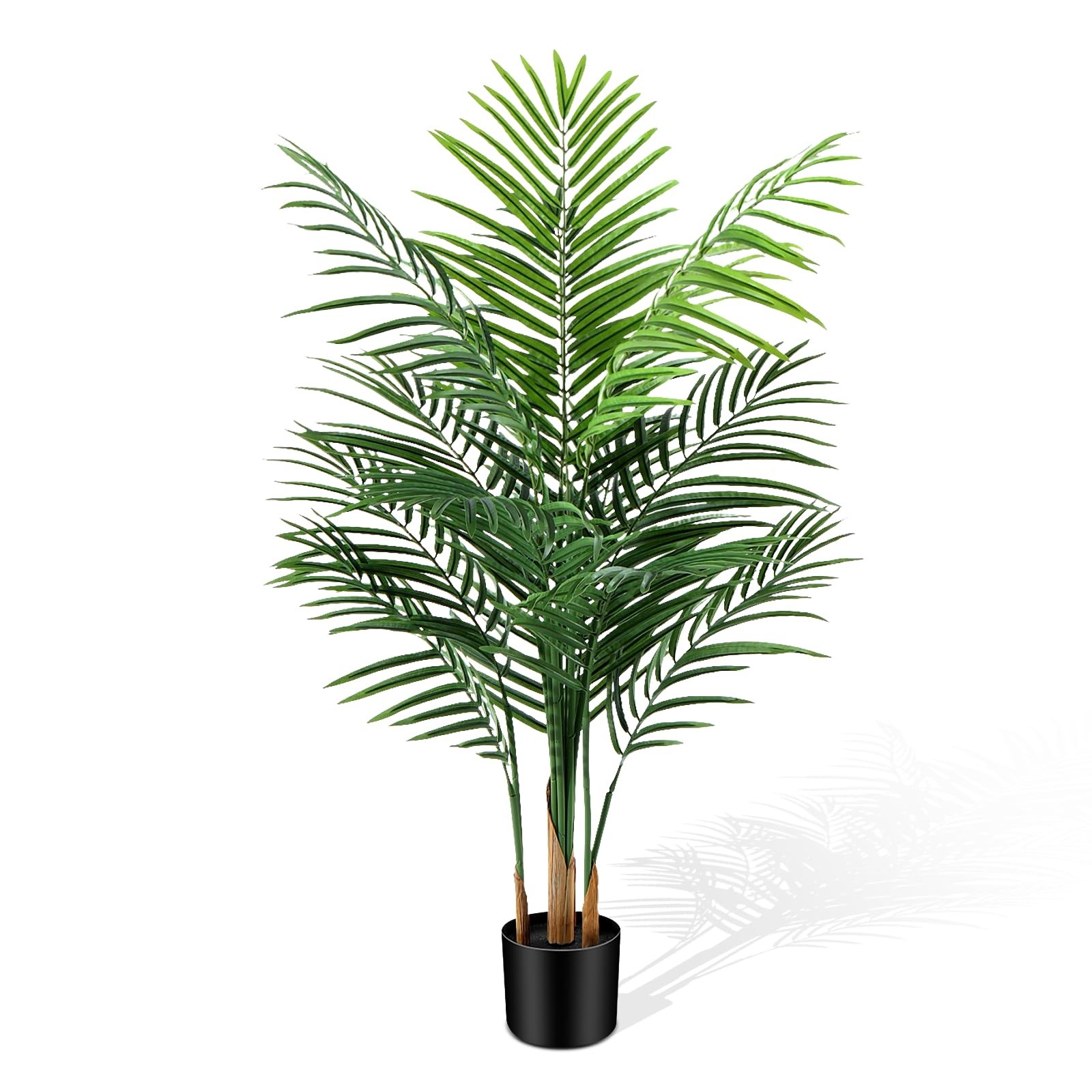 Artificial Palm Tree Indoor 4ft, Large Fake Tropical Areca Palm Tree with 13 …
