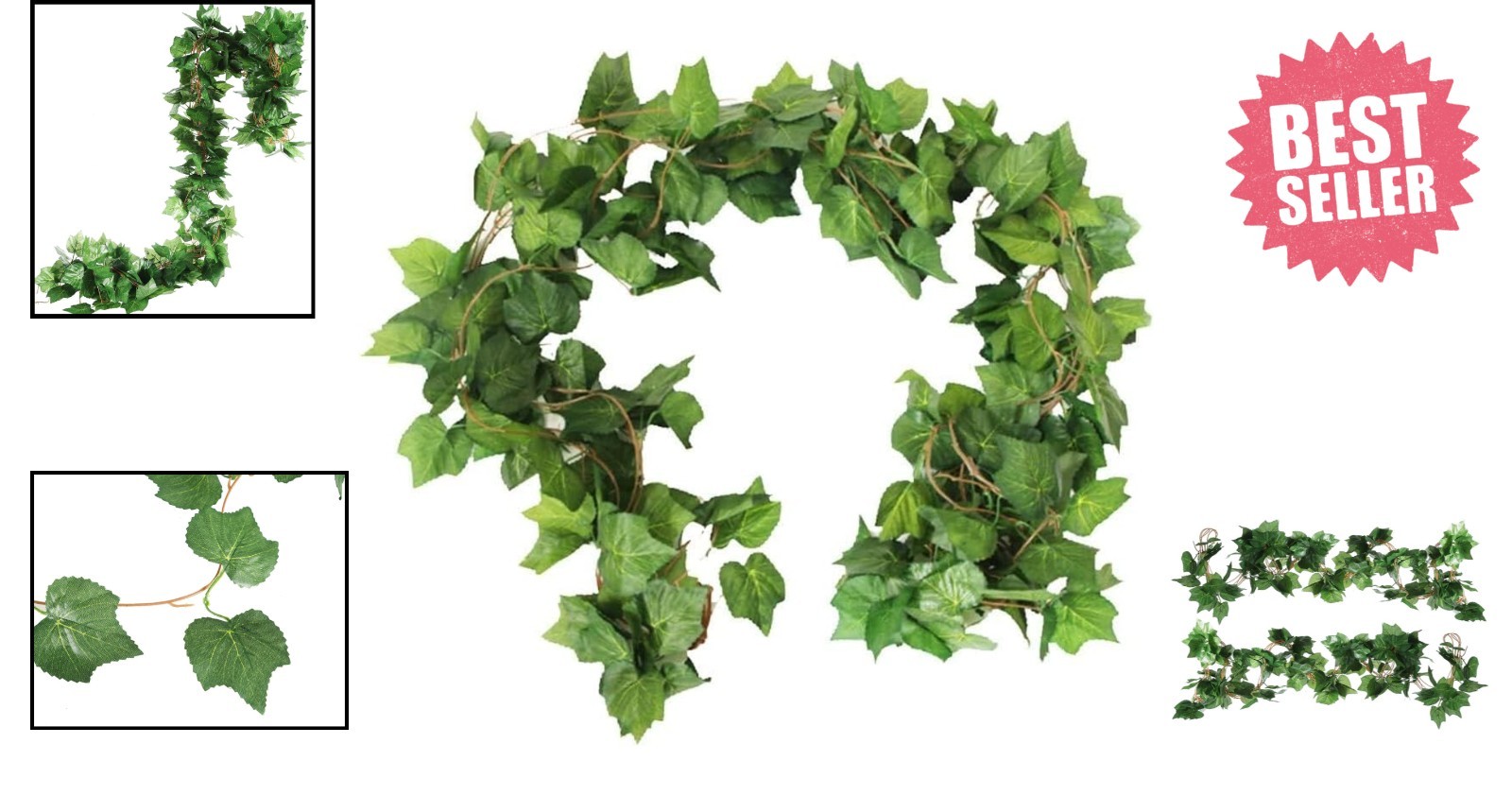 Reusable Artificial Grape Plant Garlands – 36 Leaves for Stunning Fall Display