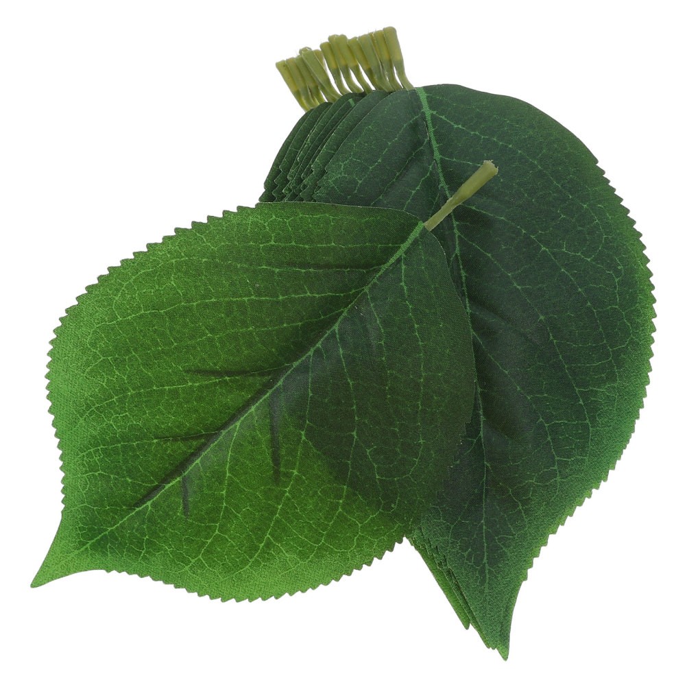 30Pcs Flexible Green Faux Leaves for Crafting Wedding Bouquets and DIY Decor