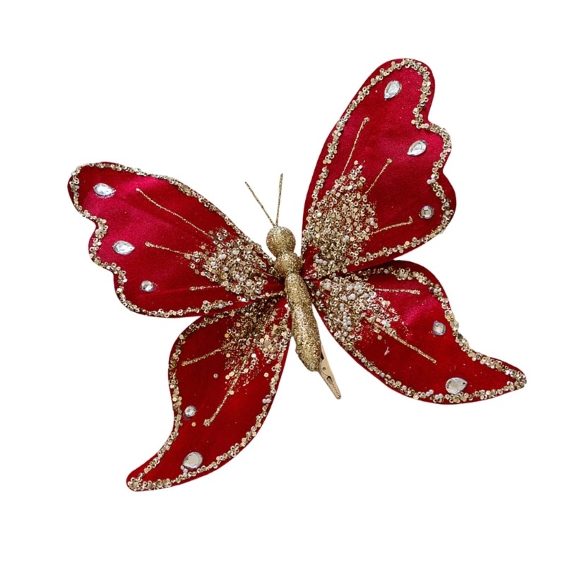 Clip On Butterflies for Home Decoration Butterfly Shape Christmas Accessories
