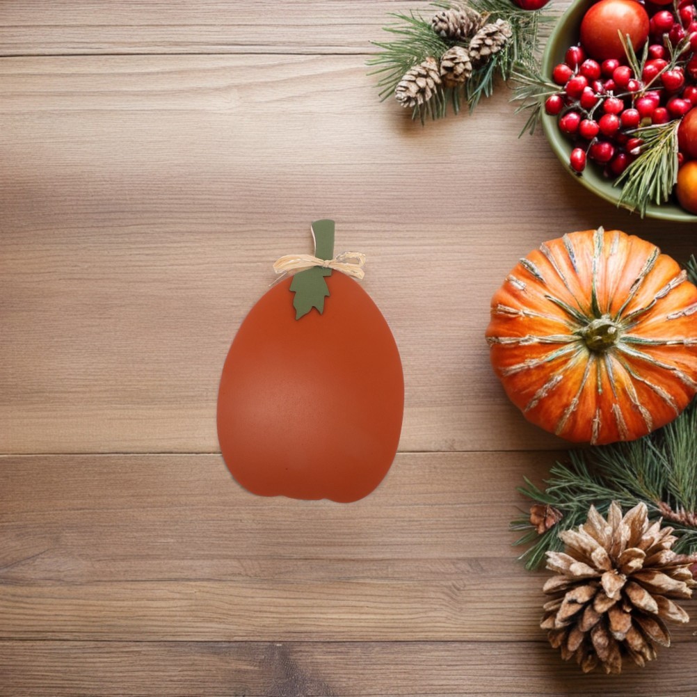 2 Set of Wooden Thanksgiving Pumpkin Signs Rustic Autumn Table Decor for Kitchen