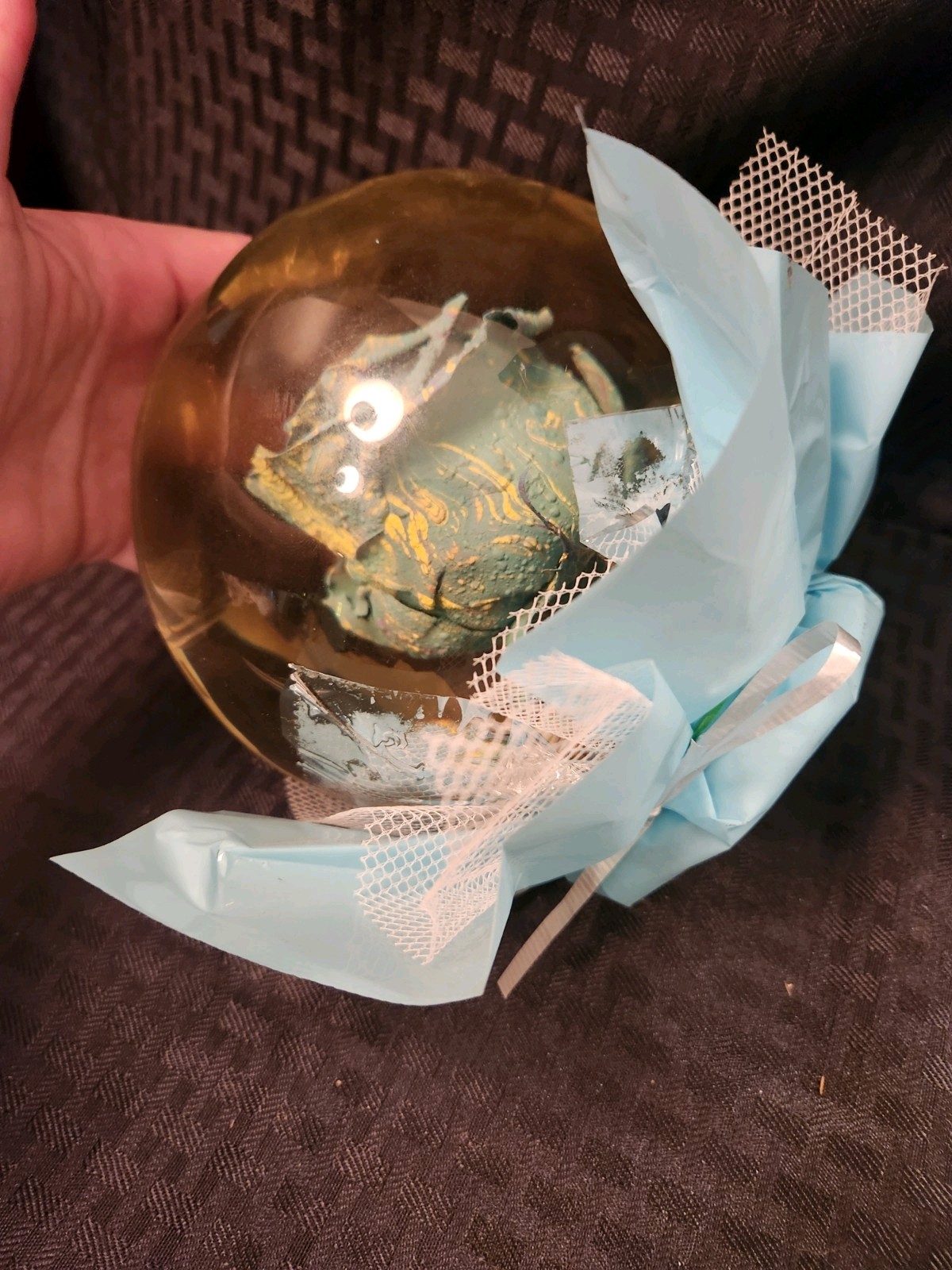 Krystal Rose’s Preserved Blue Rose In Glass