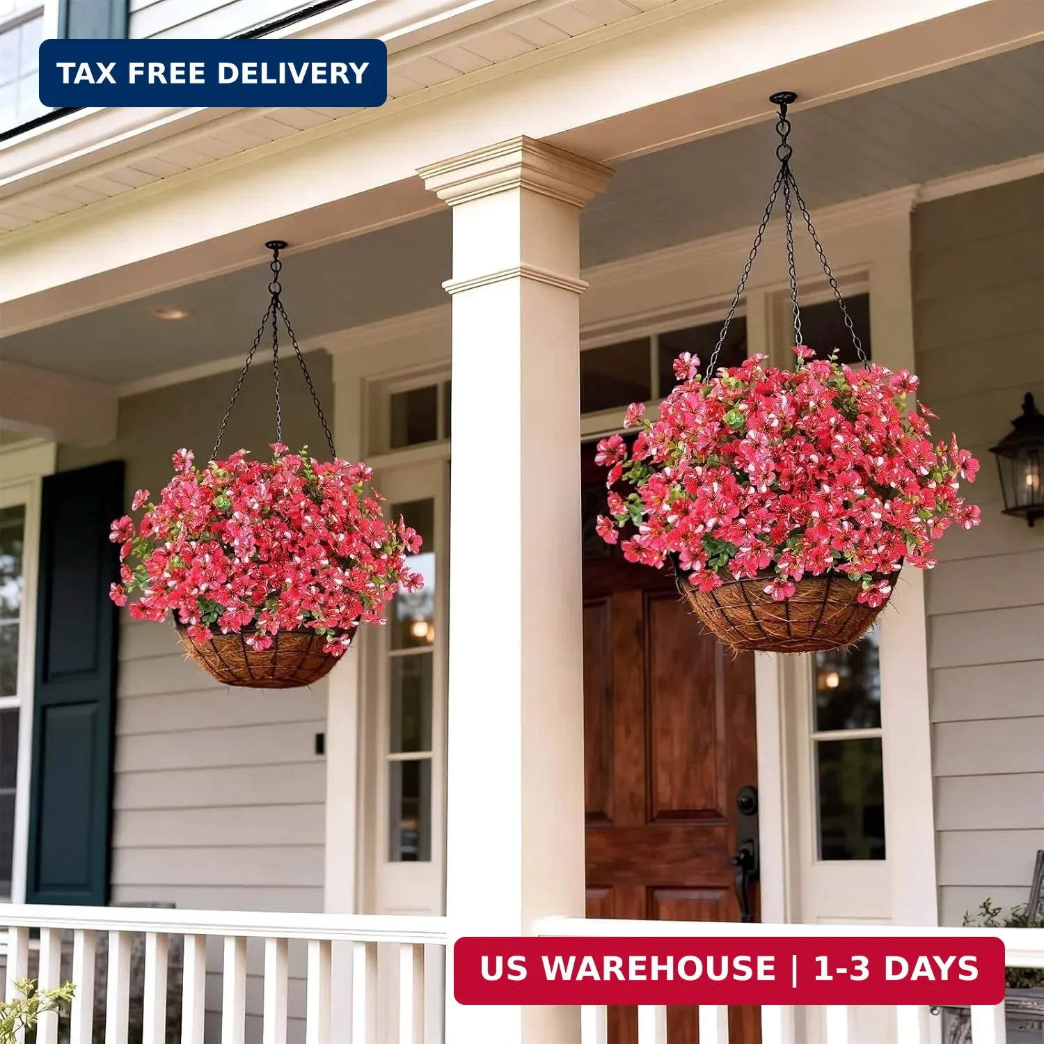 GLIDLION 12 Bundles Artificial Morning Glory & Eucalyptus for Outdoor, Realistic