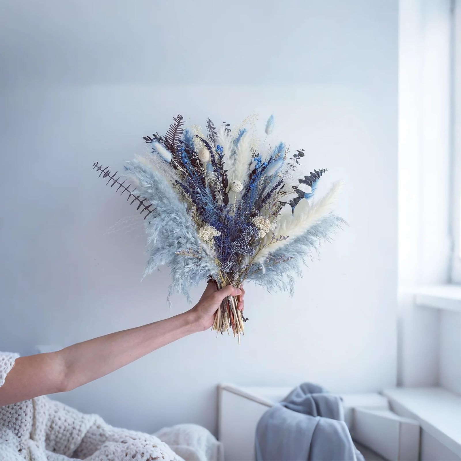 Natural Dried Pampas Grass Bouquet(No vase),Dried Flowers Pampas Grass Decor …