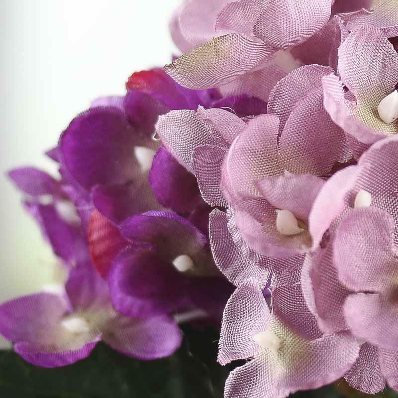 Factory Direct Craft Artificial Hues of Spring Purple Hydrangea Bouquet