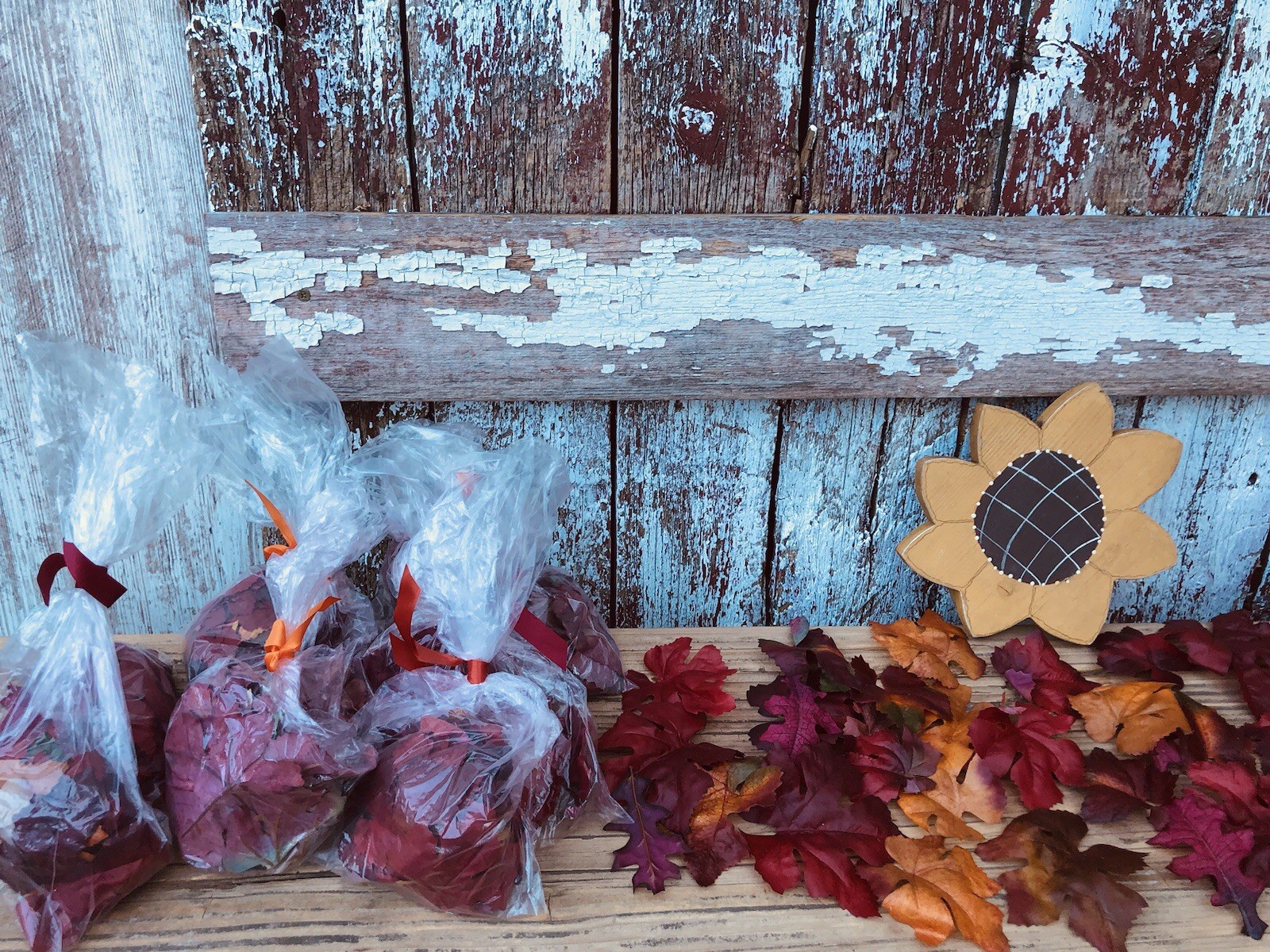 36 Redwood Forest Silk Fall Leaves Autumn Artificial LOOSE in A BAG