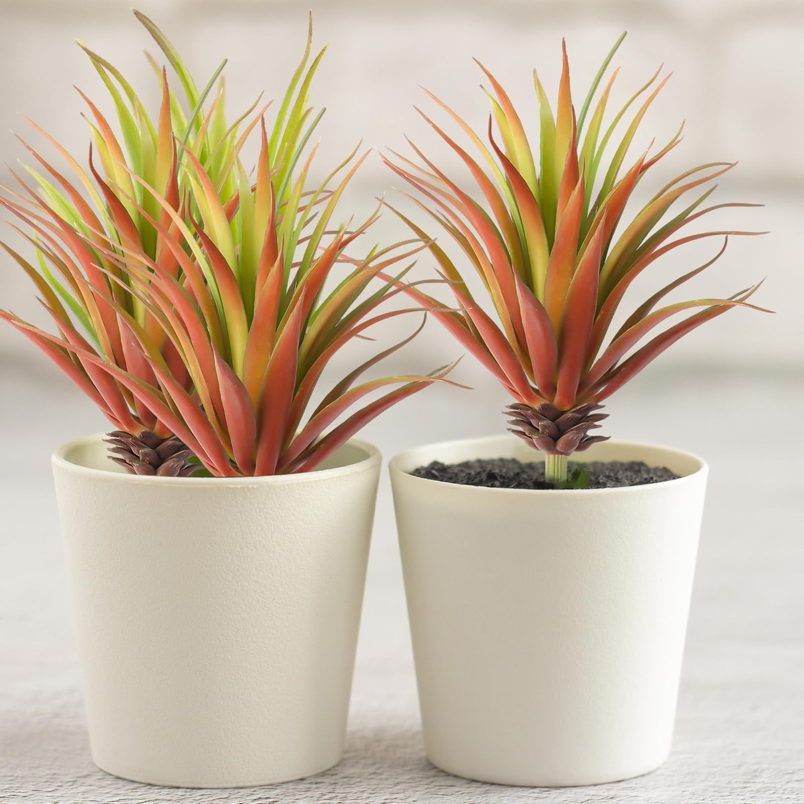 2PCS Artificial Succulents Plants Faux Succulents Unpotted Realistic Artificial