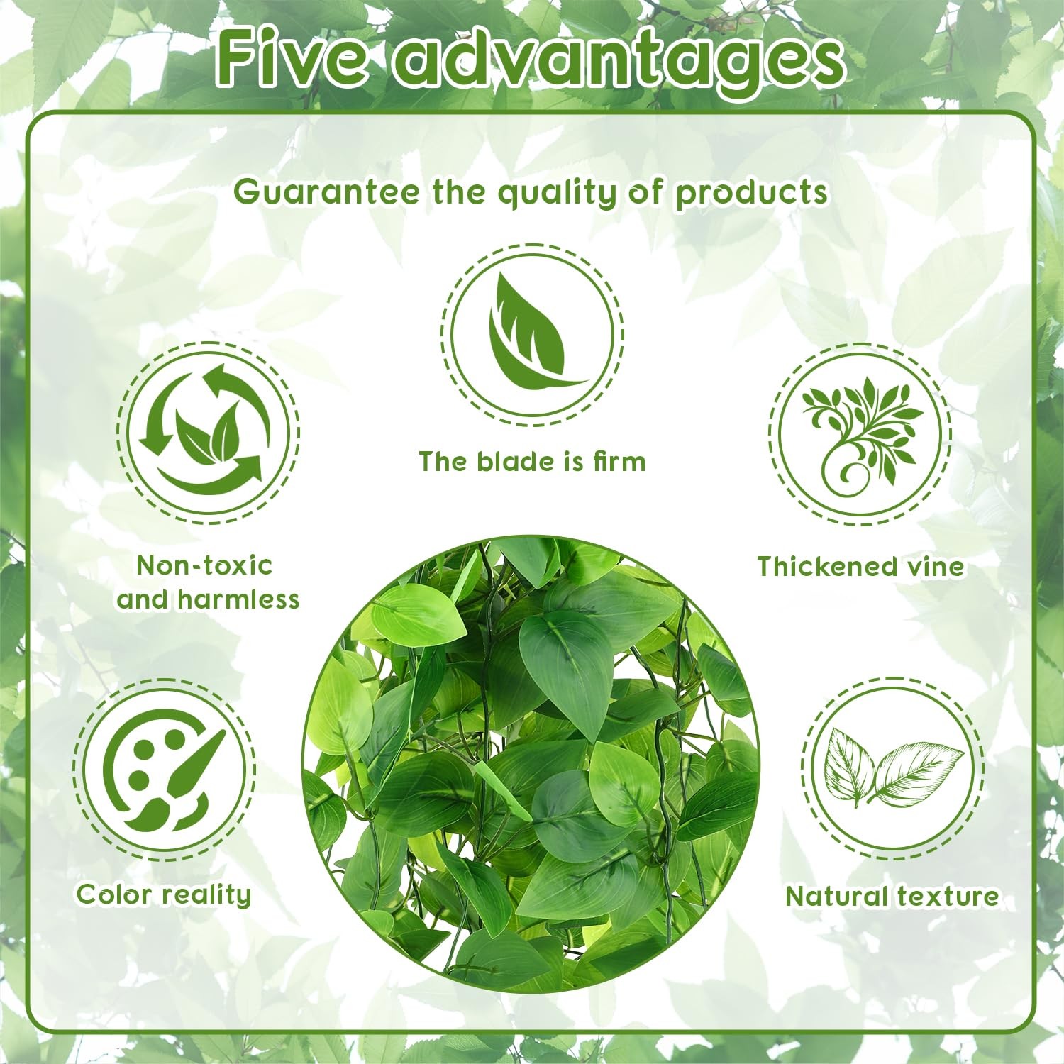 2 Pcs Fake Hanging Plants Vines for Room Decor, 3.6 ft Artificial Ivy Greener…