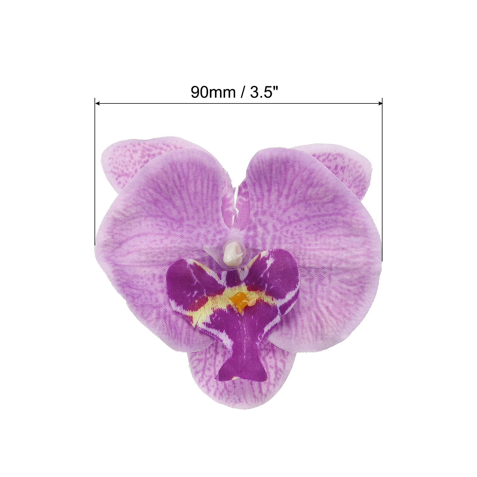 3.5″ Artificial Orchid Flower Heads, 40 Pack Silk Phalaenopsis Fake Butterfly…