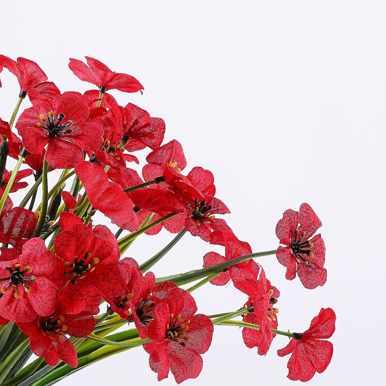 Complete 24 Bundle Set of Vibrant, Waterproof Artificial Flowers for All Seasons