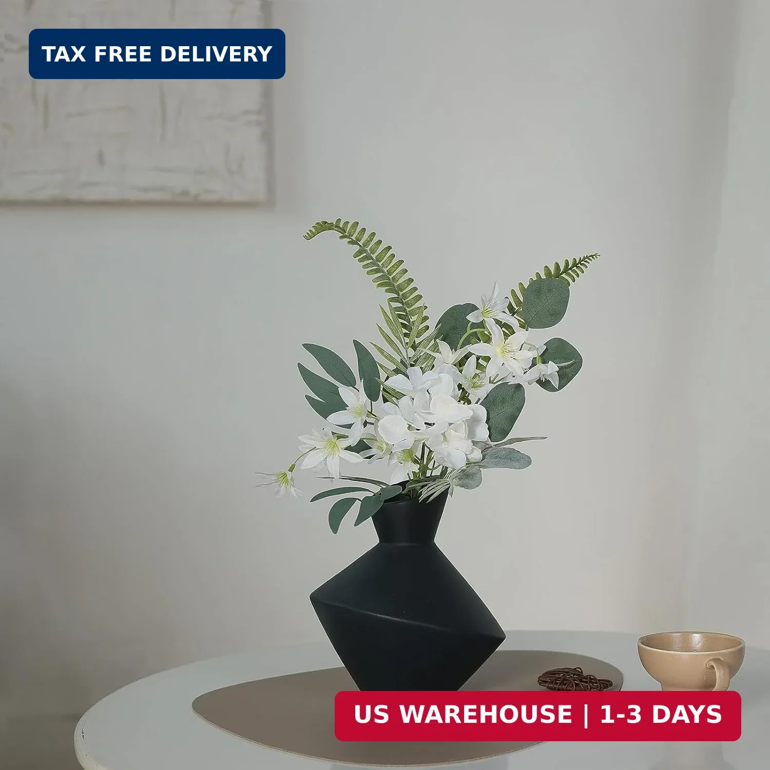 FOTEEWL 70 Pcs Artificial Greenery Stems Box Set,with 7 Kinds of Faux Plants and