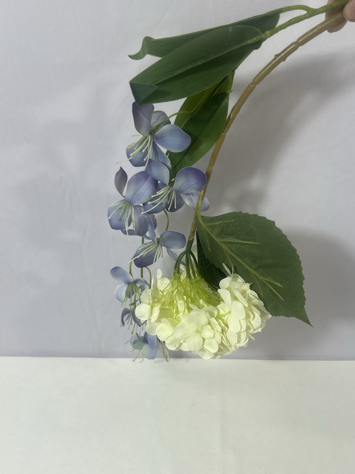 Set Of Assorted Artificial Floral Stems Hydrangea Blooms & Eucalyptus