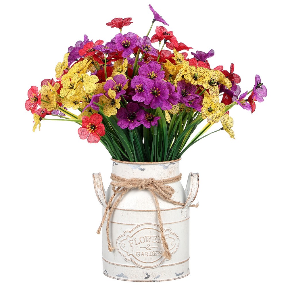 9 Bundles Artificial Flowers Outdoor Fake for Porch Faux Outdoors