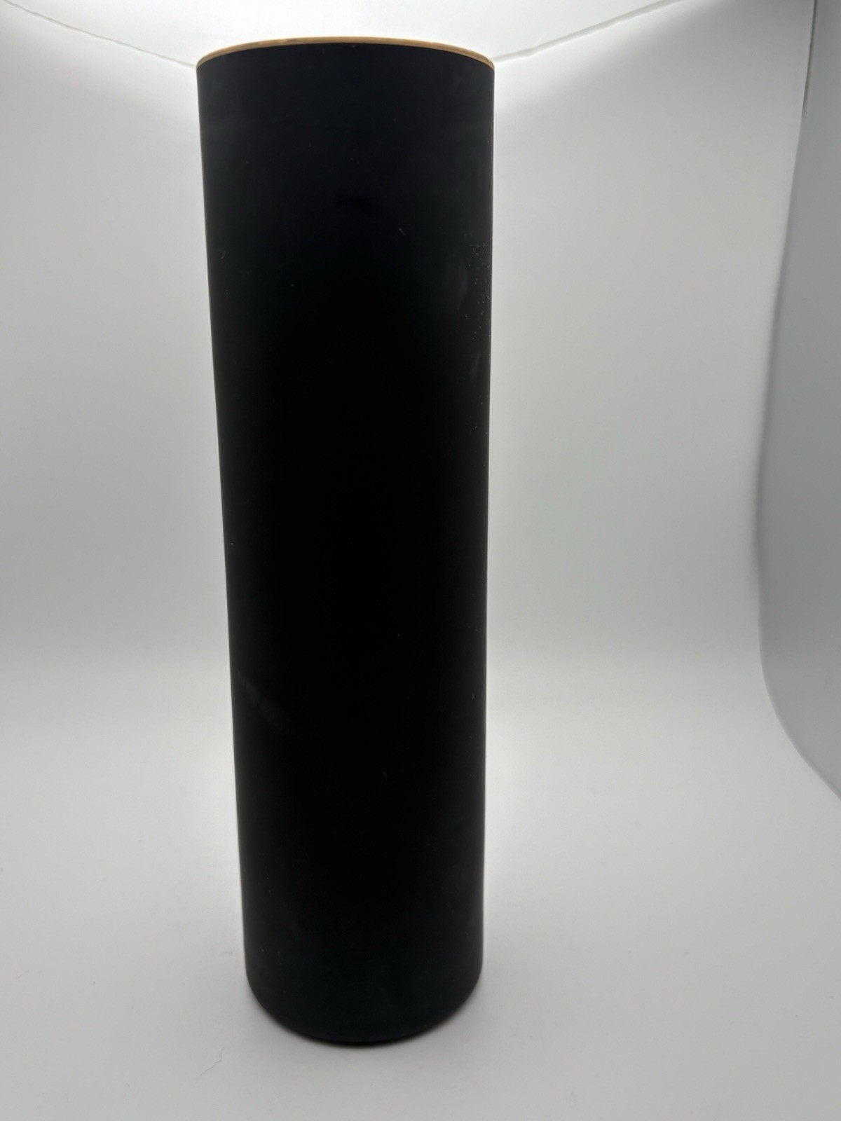 OTAGIRI Style Tall Black Vase with Flowers and Birds Gold Rim