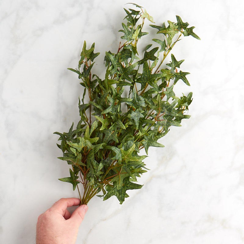 Set of 2 Factory Direct Craft Poly Silk Variegated Ivy Bushes