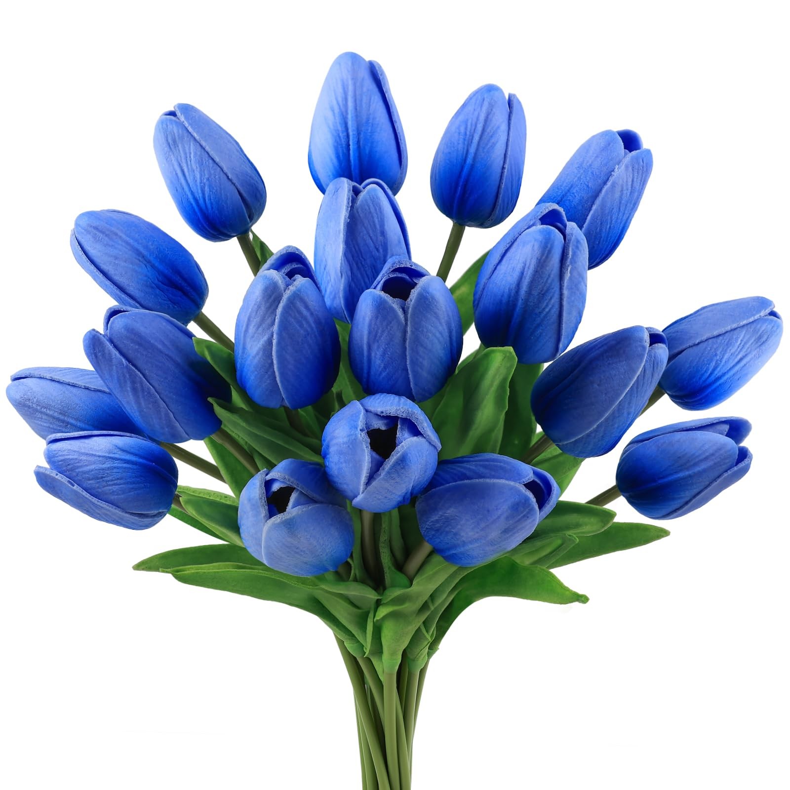 18pcs Tulips Artificial Flowers Faux Tulip Real Touch Fake Flowers Bouquets A…