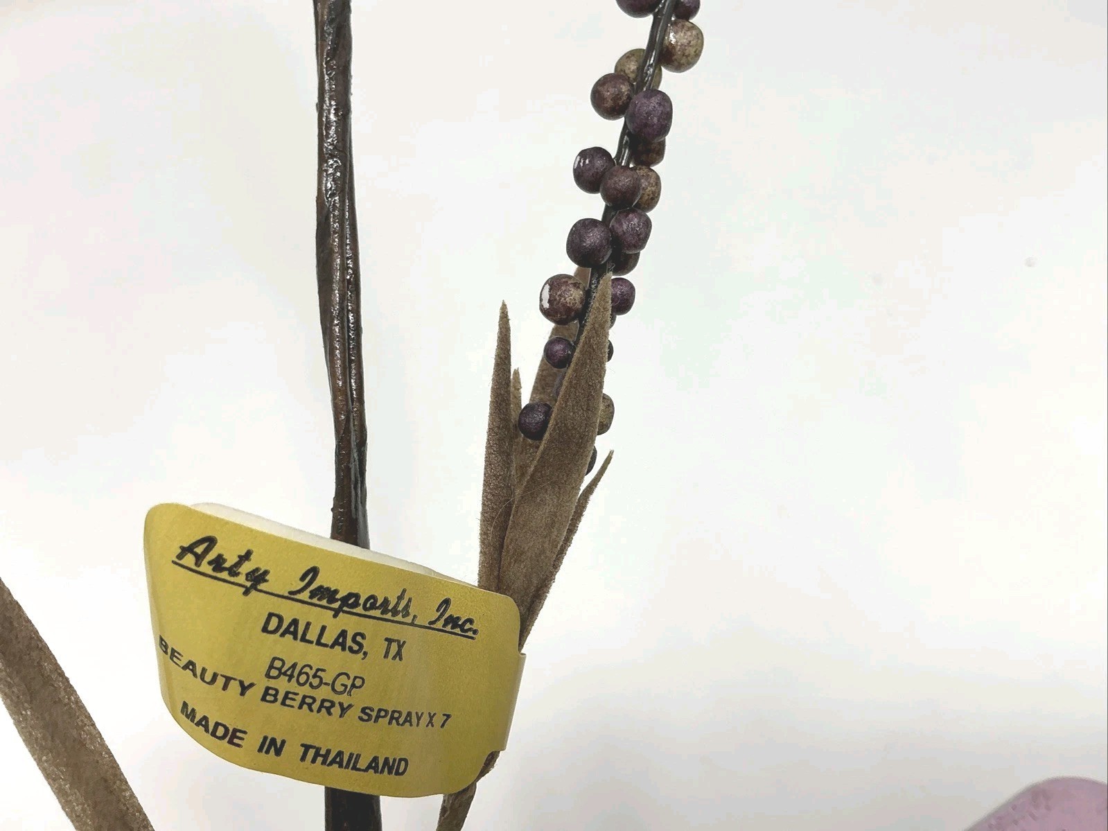 Arty Imports Berry Spray 46” Long Purple Vase Basket Filler 1 Pick NOS