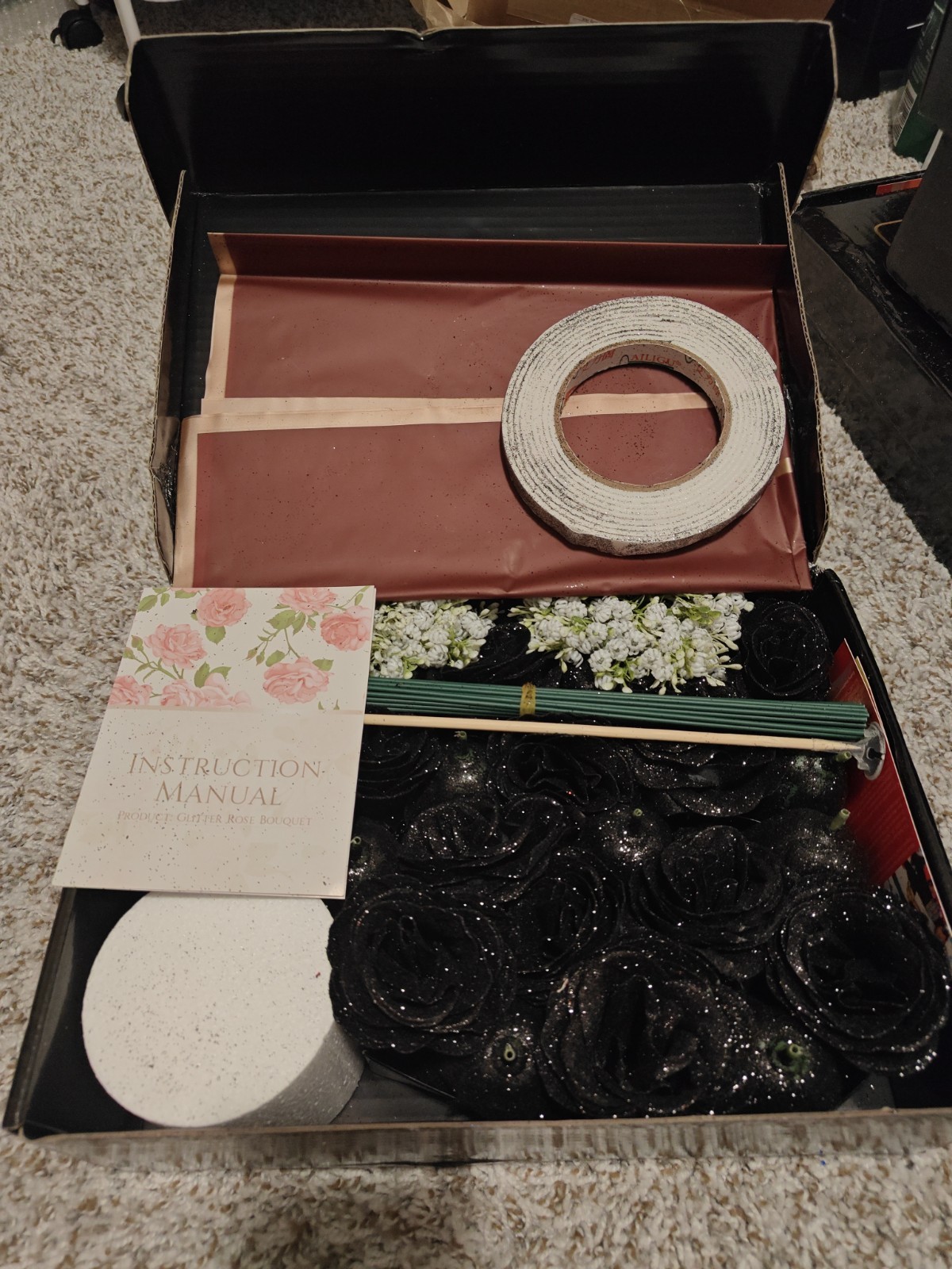 Luxe Eternal black Roses Set