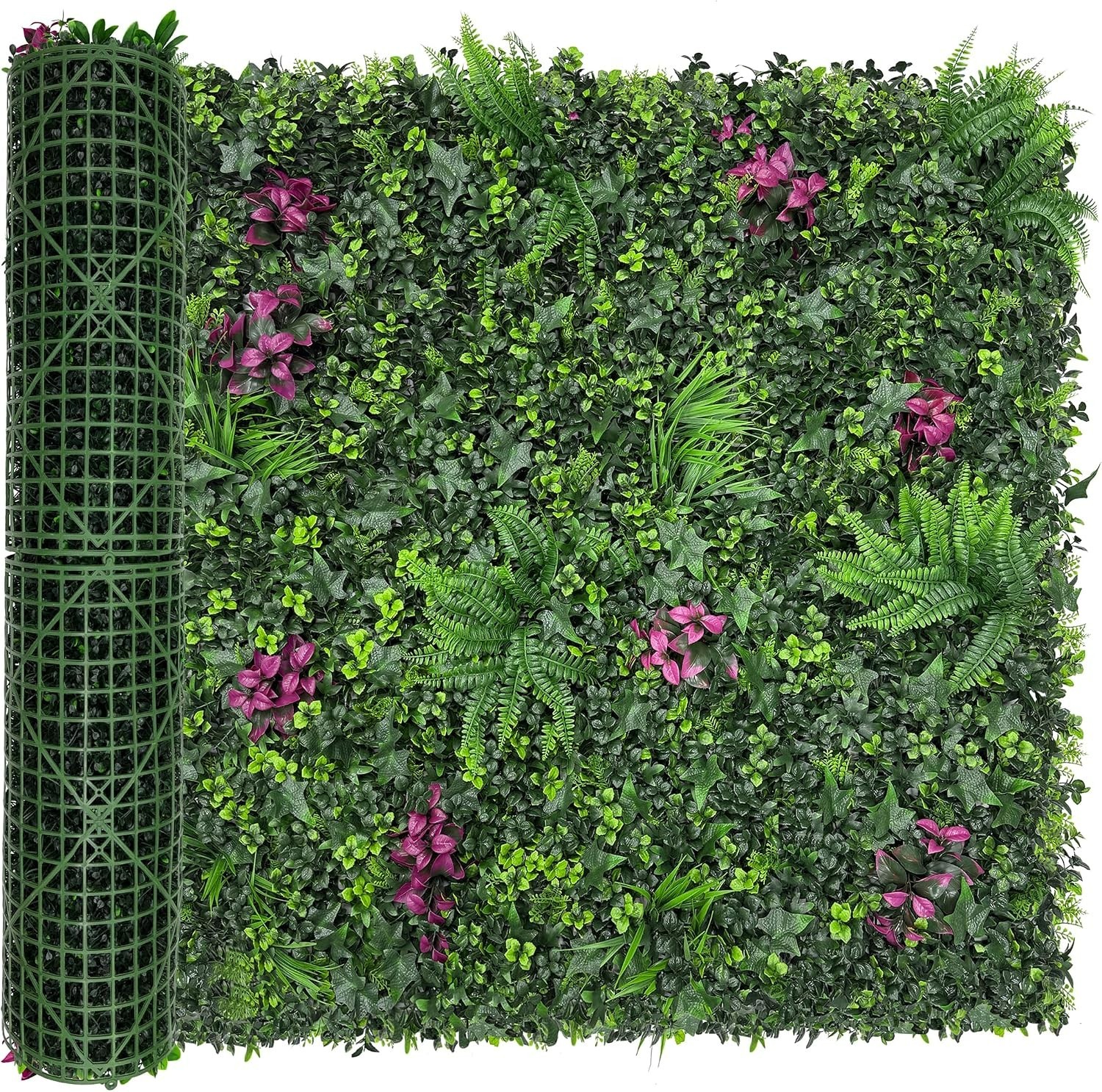 Lifelike 3D Greenery Wall Panel – 40″x120″ Artificial Hedge for Any Space