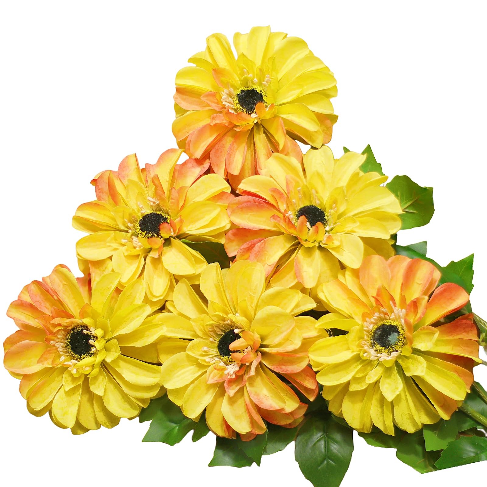 Artificial Chrysanthemums, Daisy Silk Flowers 6 Stems, Aster & Zinnia-Like La…