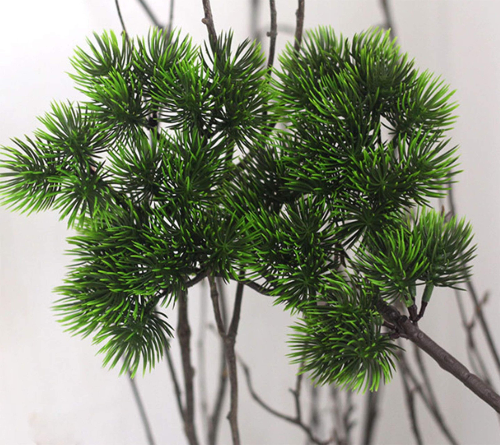 Mistari 5 Pack Artificial Pine Needles Pine Branches Spray Fake Plastic Green…