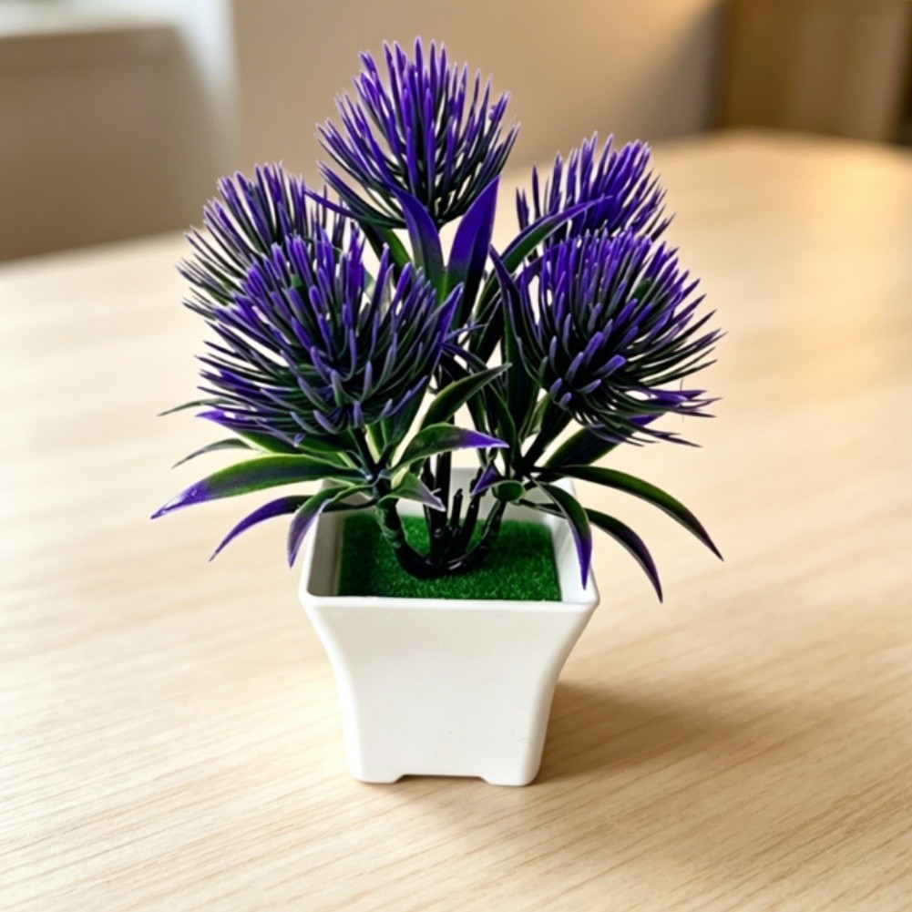 Artificial For MINI Pine Needle Grass Plant for Home Office Decor 15.5cm