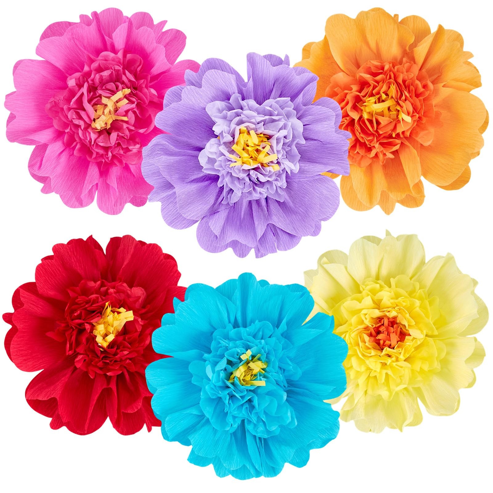 Large Paper Flowers Giant Fiesta Tissue Flower Decorations Wall 12 Inch