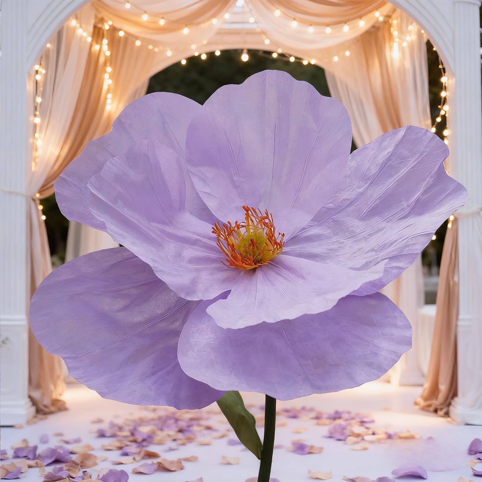 ZHBHYZ Giant Artificial Flowers for Decoration with Stand,Large Paper Flowers…