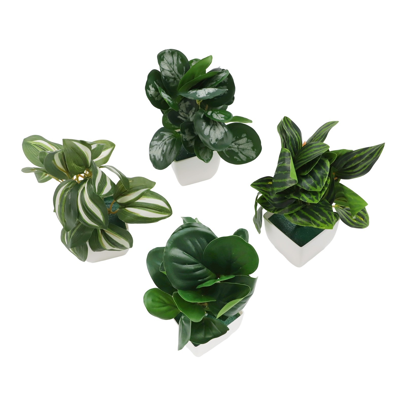 Artificial Potted Plants for Indoor Use Set of 4 for Living Room and Bedroom