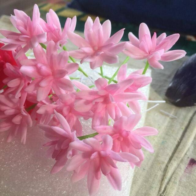 10Pcs. Mix set Rangoon Creeper Flowers Clay Artificial Thai Handmade Decorate