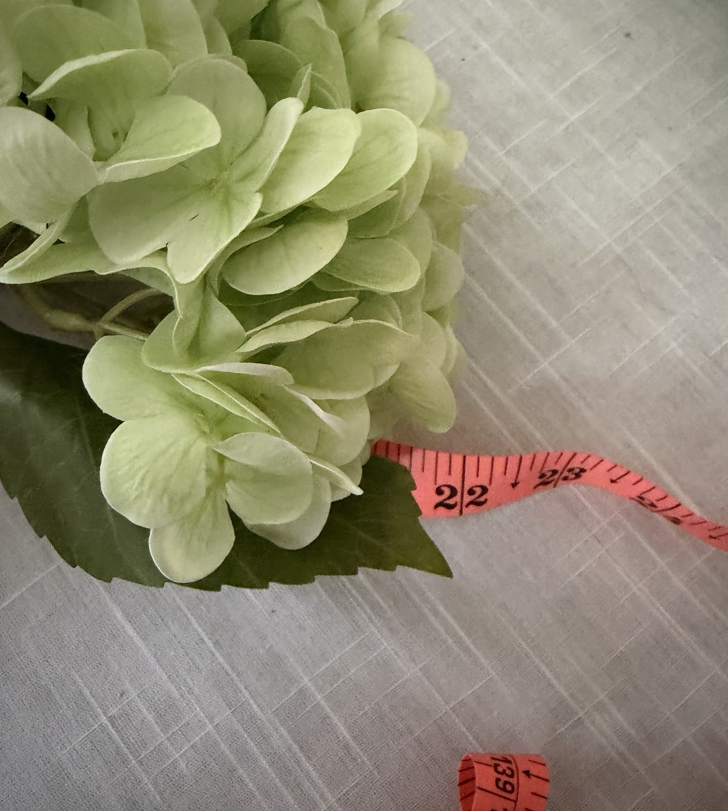4 Real Touch Large Light Green Hydrangea Fake Flowers 21”