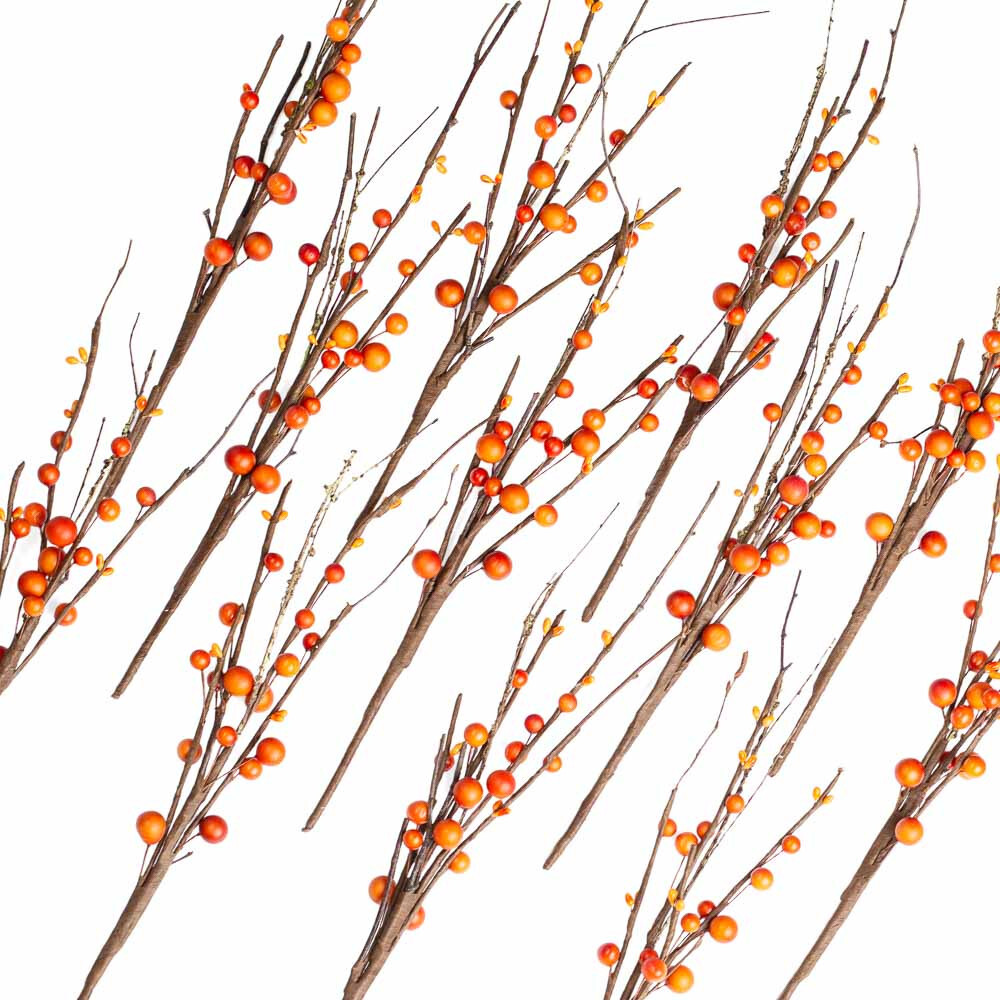 Set of 12 Fall Artificial 17-1/2″ Twig and Berry Pick Floral Sprays
