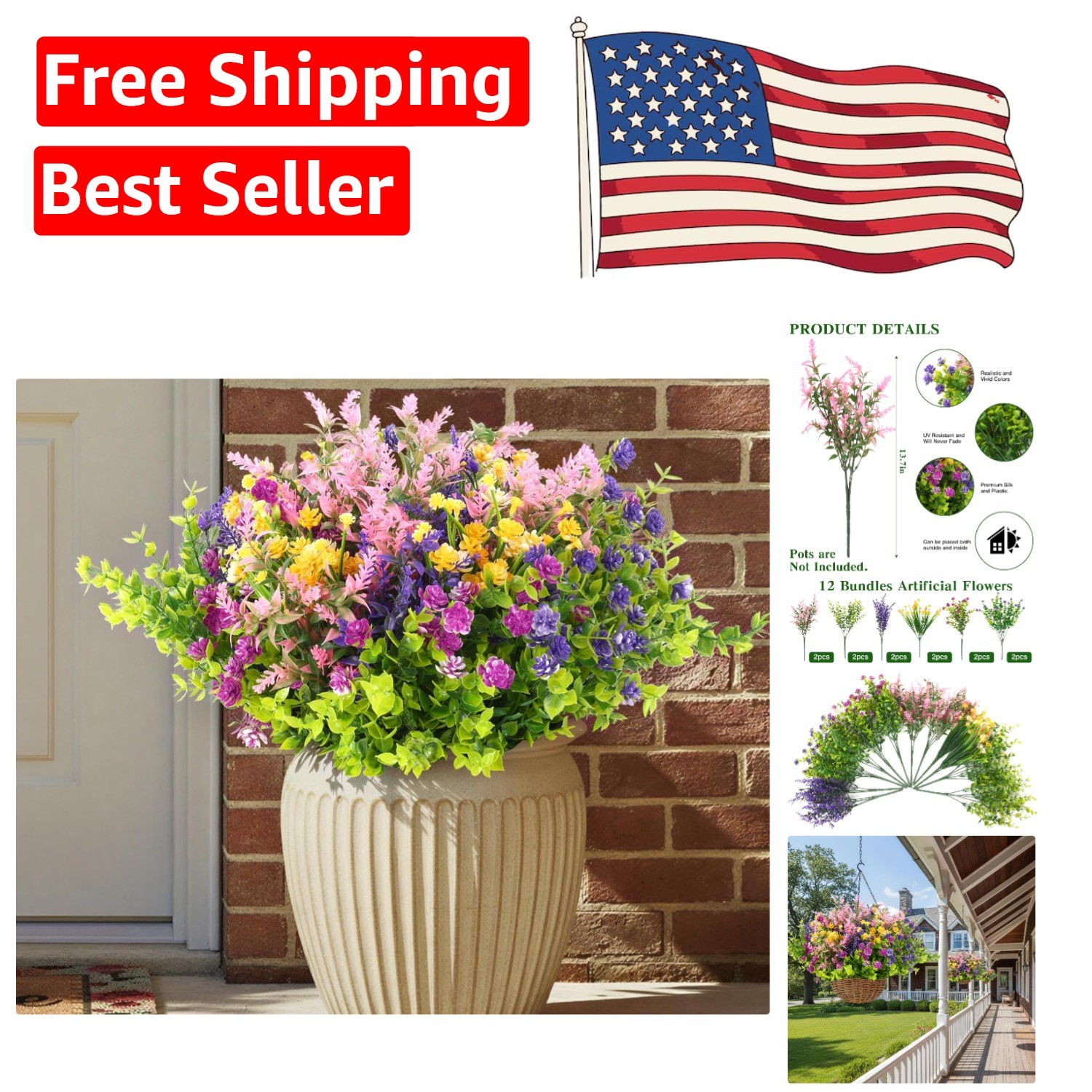 Vibrant Silk Artificial Flower Bundles – Perfect for Housewarming & Home Decor