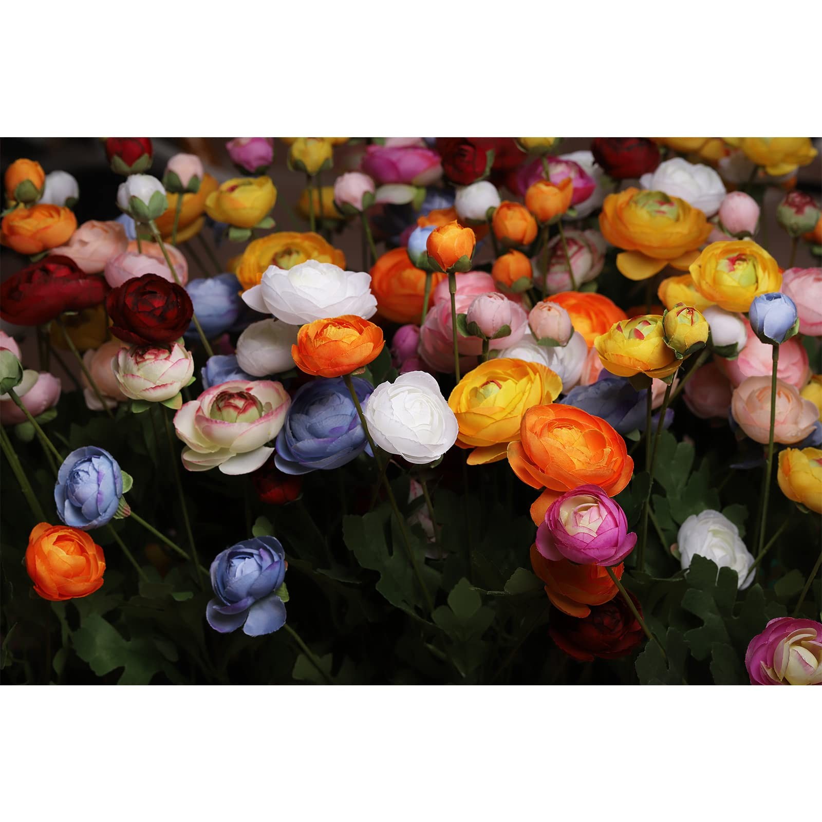 5 PCS Yellow Artificial Silk Persian Buttercup Ranunculus Flowers Home Decor