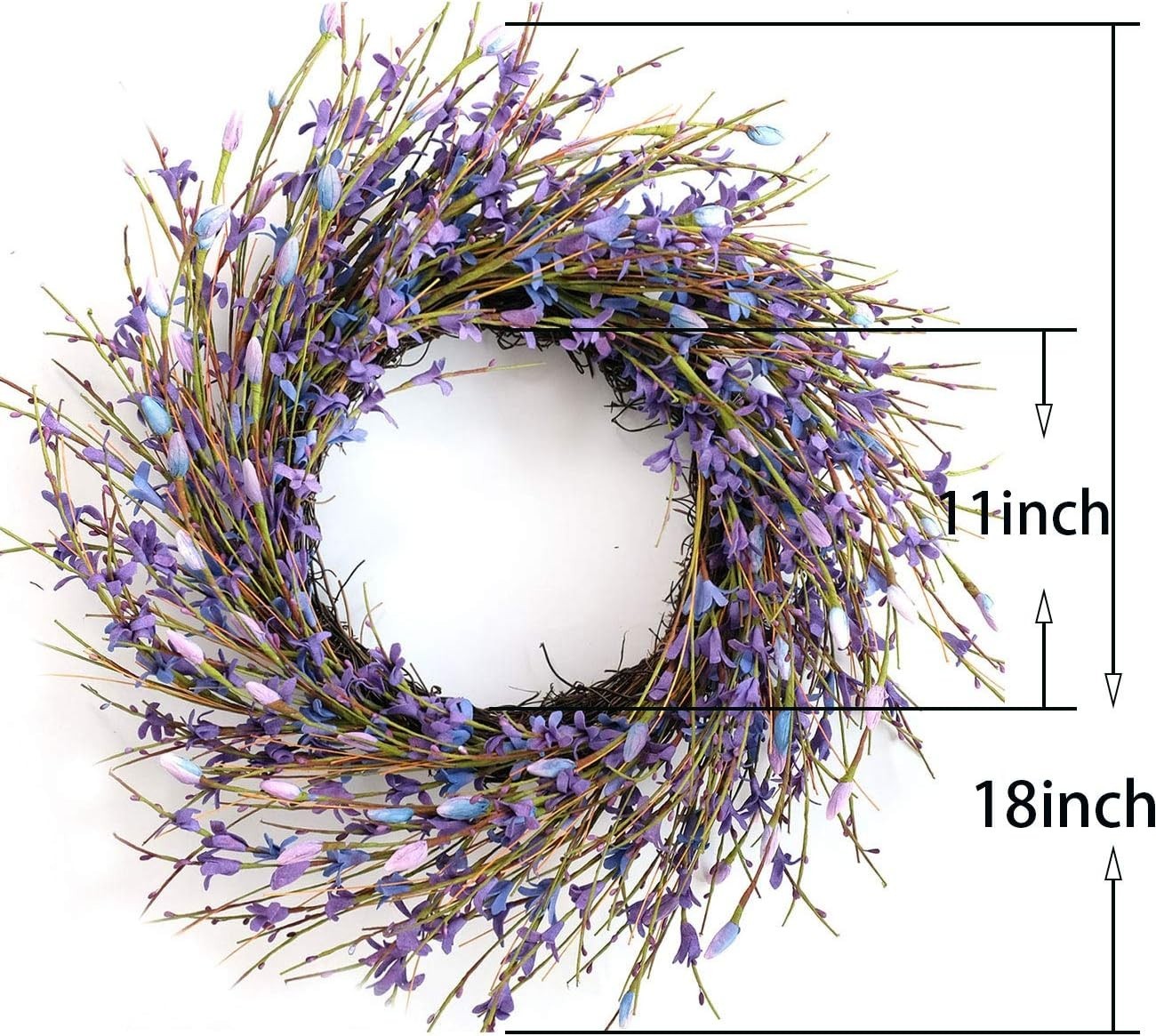 Stunning 18-Inch Forsythia Wreath for Front Door & Seasonal Celebrations
