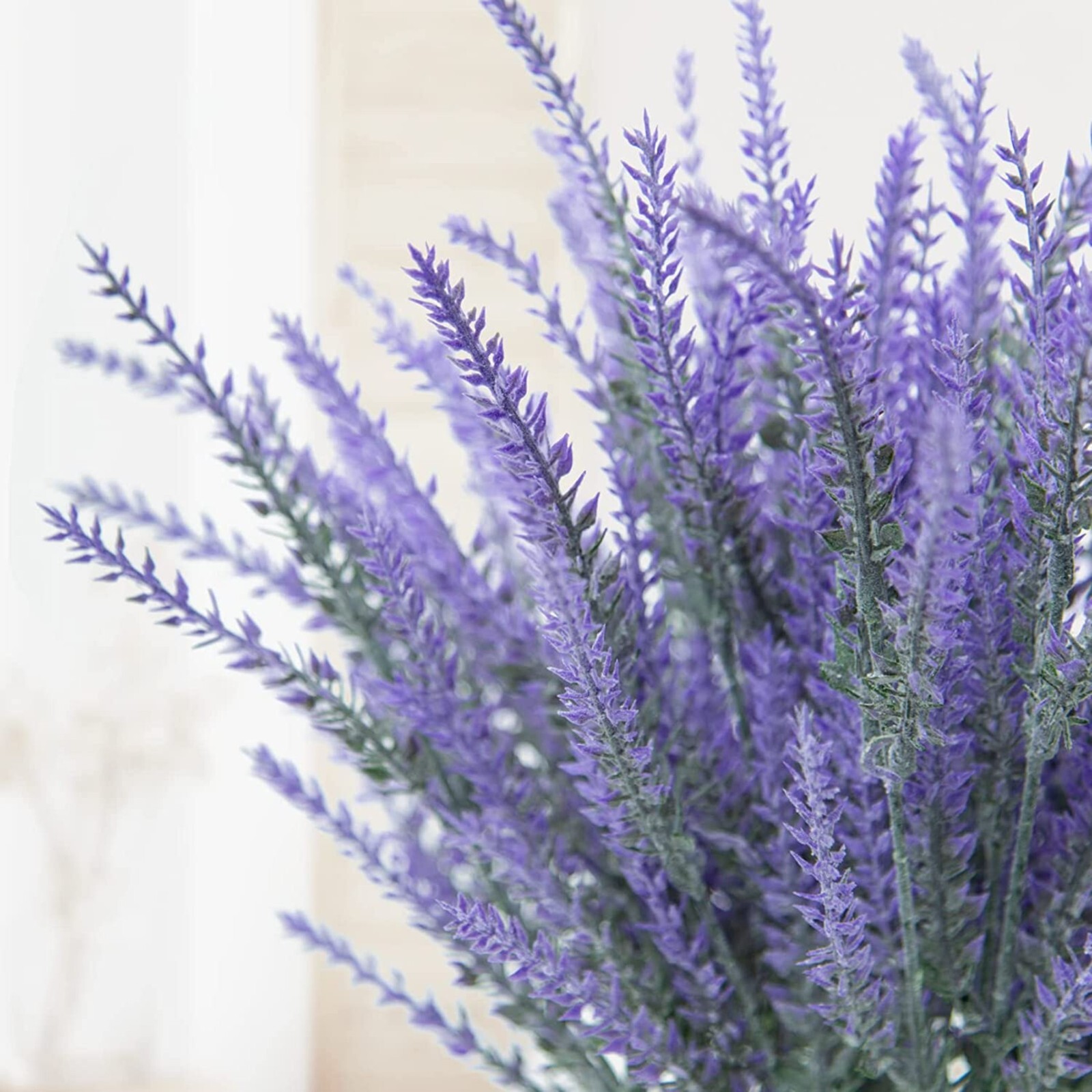 6pcs Artificial Lavender Fake Plants Purple Lavender Outdoor Indoor 14in