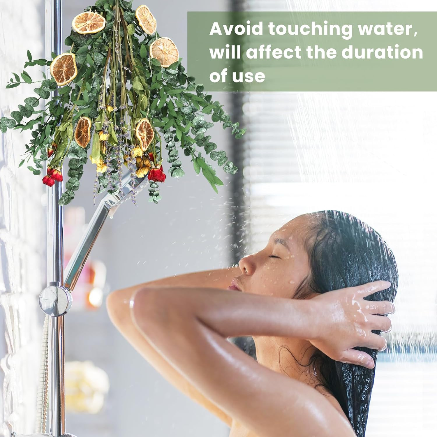 Eucalyptus for Shower Is a Mixture of Real Dried Eucalyptus with Roses, Lavender