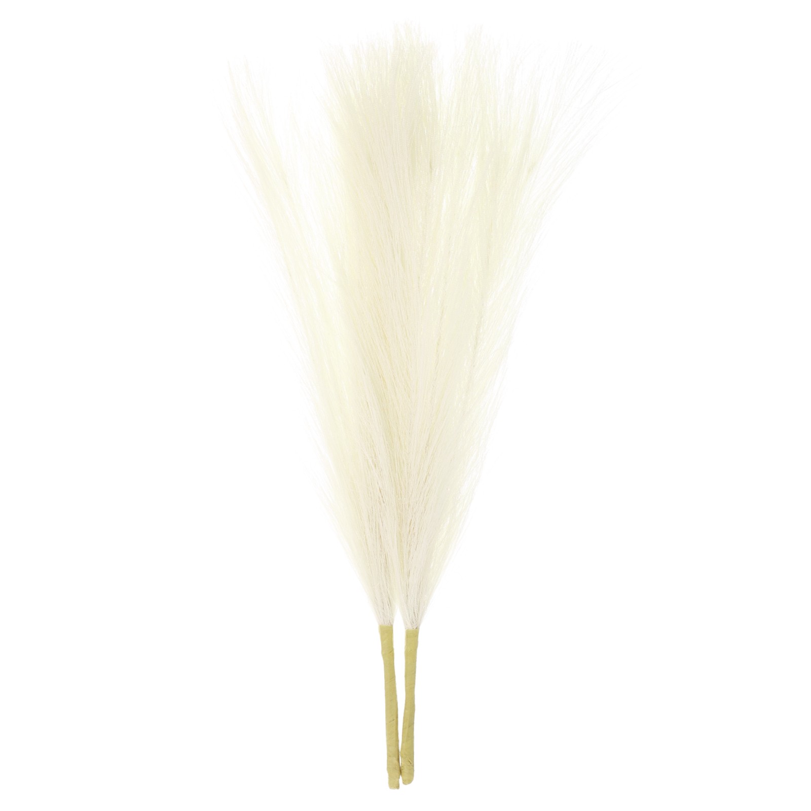 2pcs Faux Pampas Grass 17 Inch 10 Stem Artificial Grass for Cream