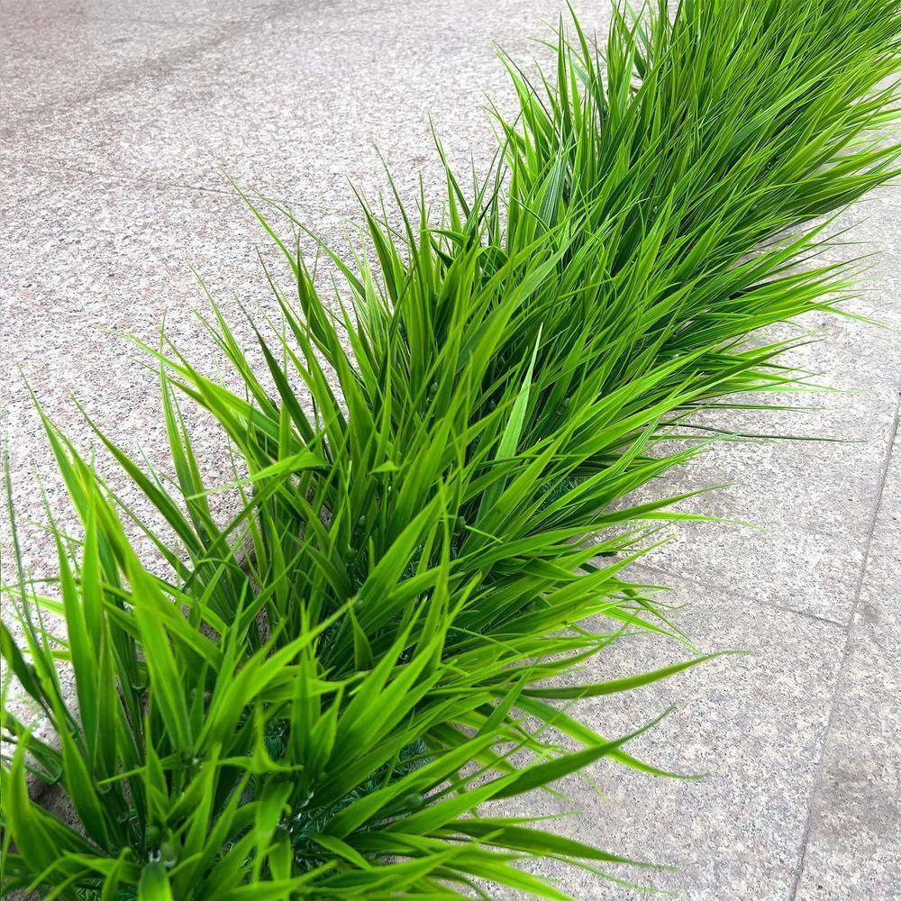 15.74In. Green 12Bundles Artificial Other Plants Outdoor Fake Monkey Grass with