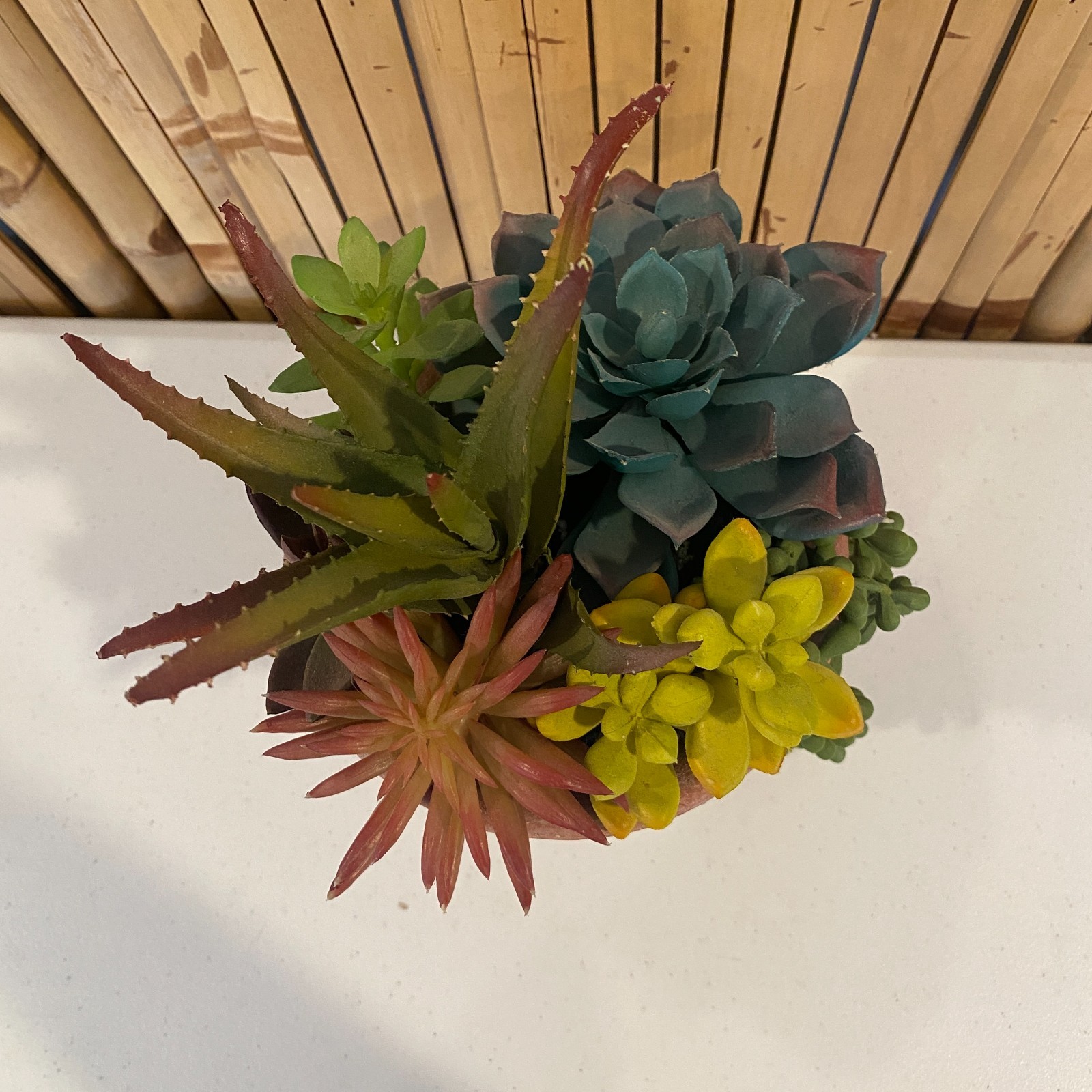 Cottagecore Faux Terracotta Pottery Succulent Arrangement Desert Boho Home Decor